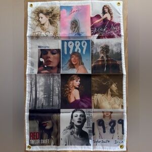 TAYLOR POSTER SWIFT SWIFTIE LOVER SHOWGIRL RED HOME WALL DECORATION FLAG NWT